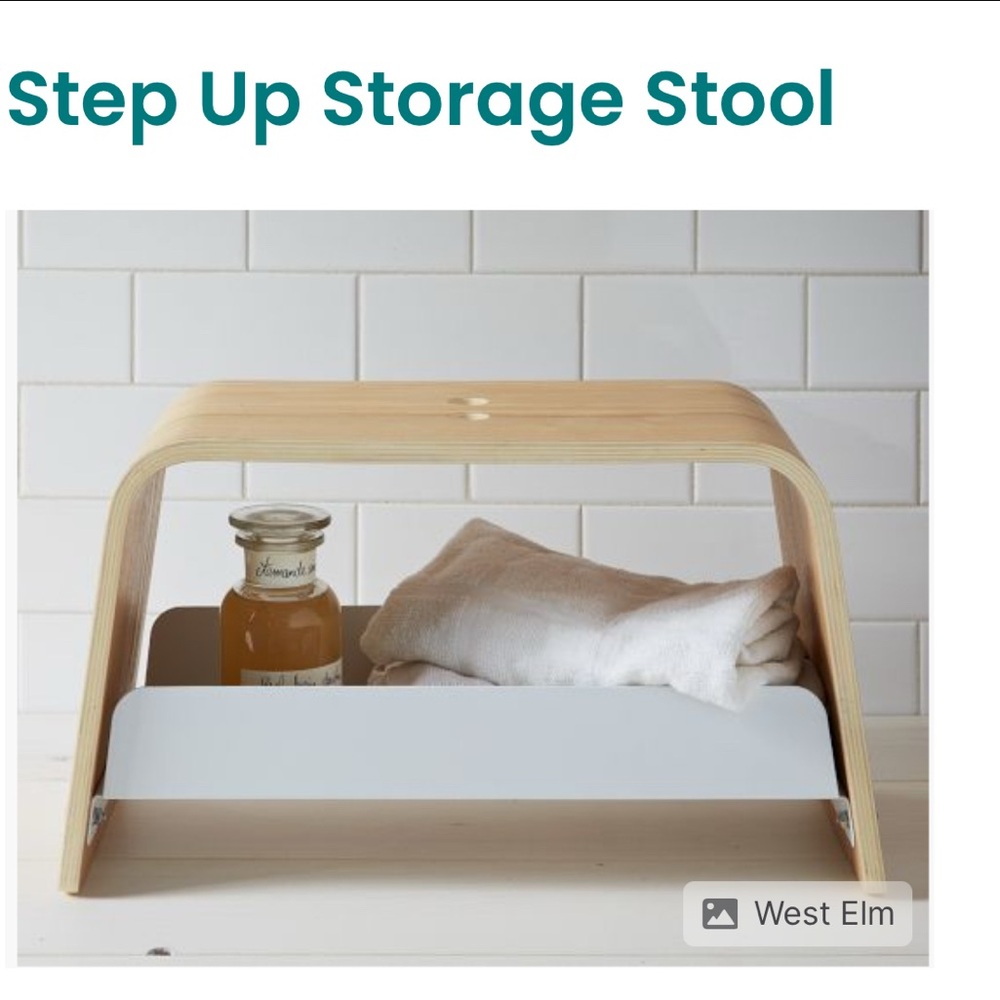 West Elm Two-Tone Step Up Storage Stool